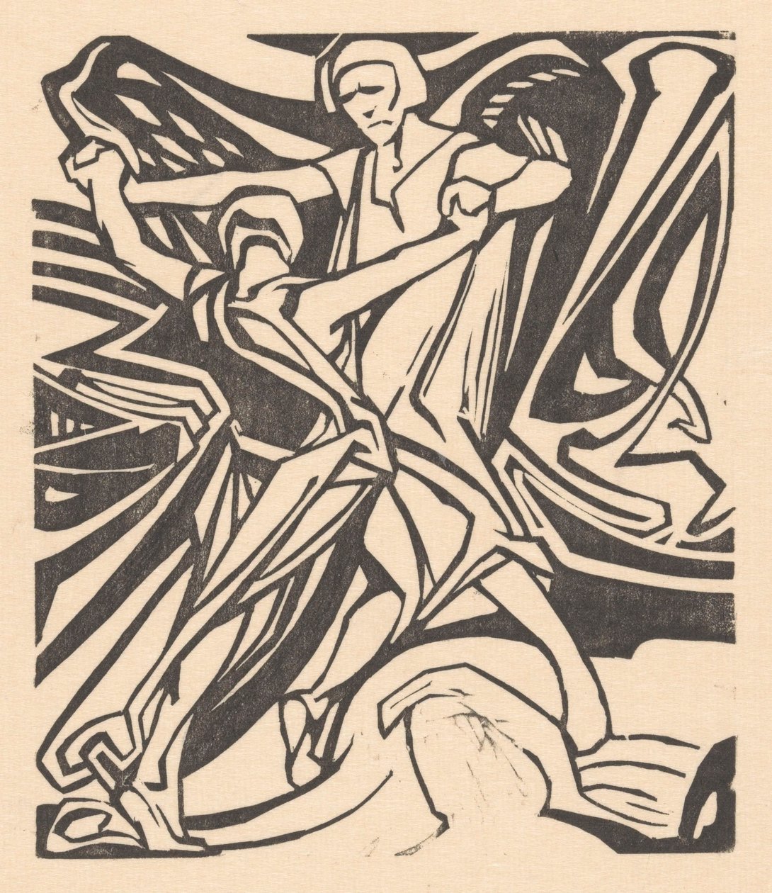 Jakob worstelt met de engel door Johannes Josephus Aarts