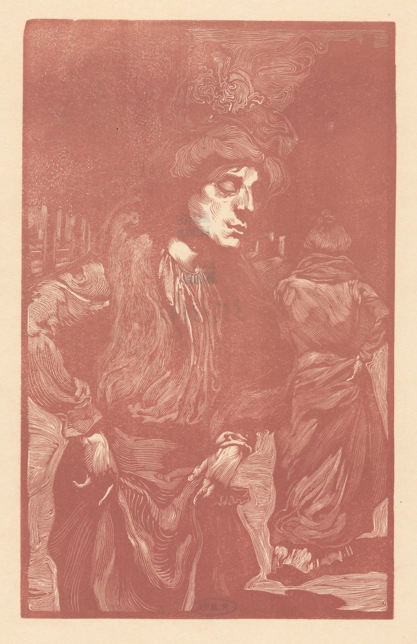 Twee vrouwen lopend op straat door Johannes Josephus Aarts