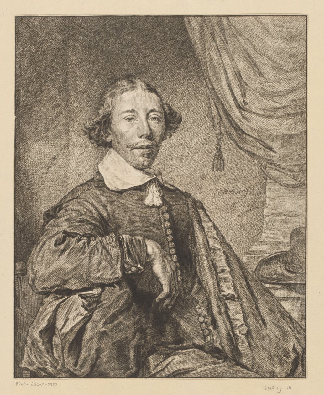 Portret van een man door Johannes Kornlein