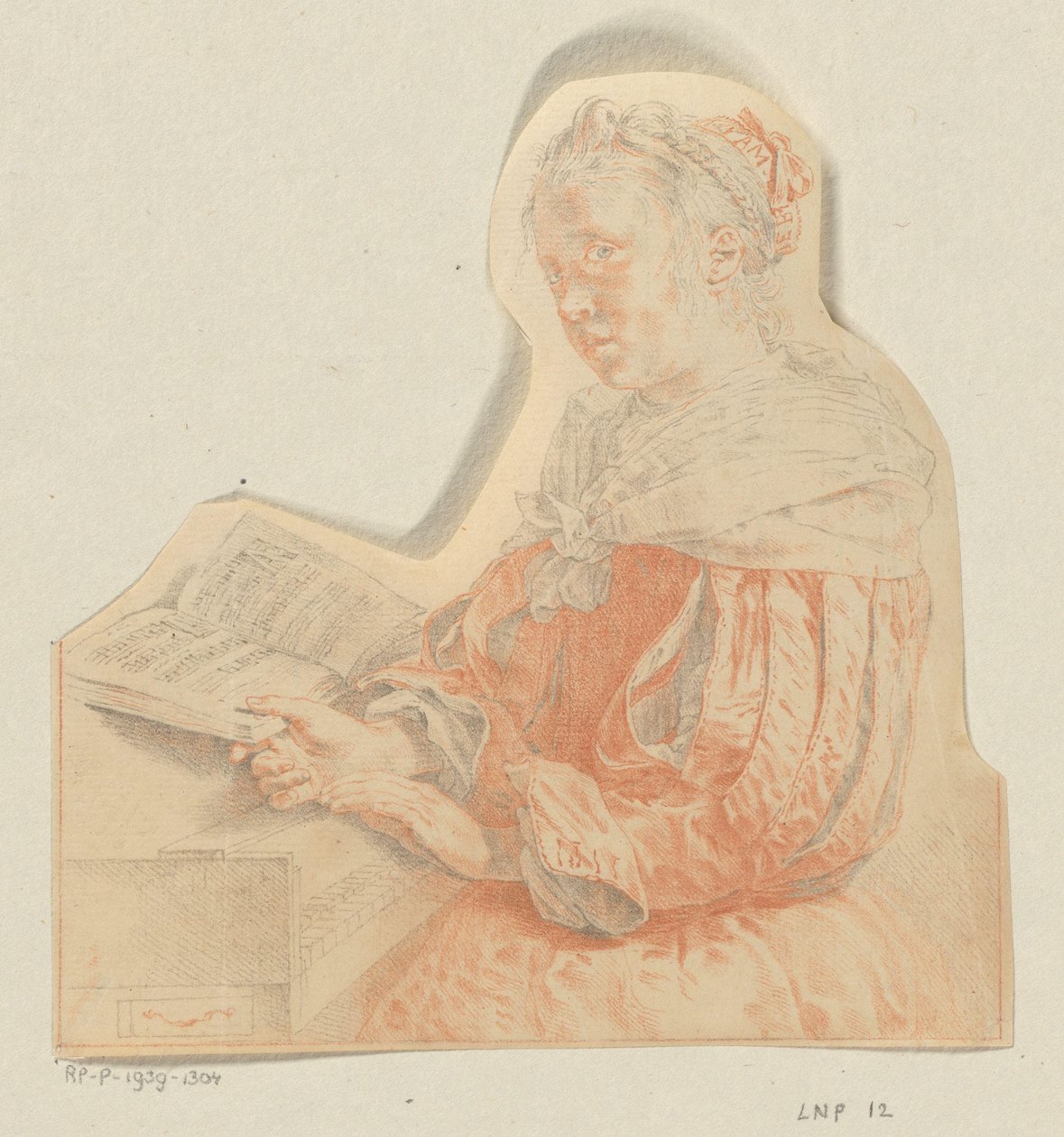 Klavierspeelster door Johannes Körnlein (possibly)