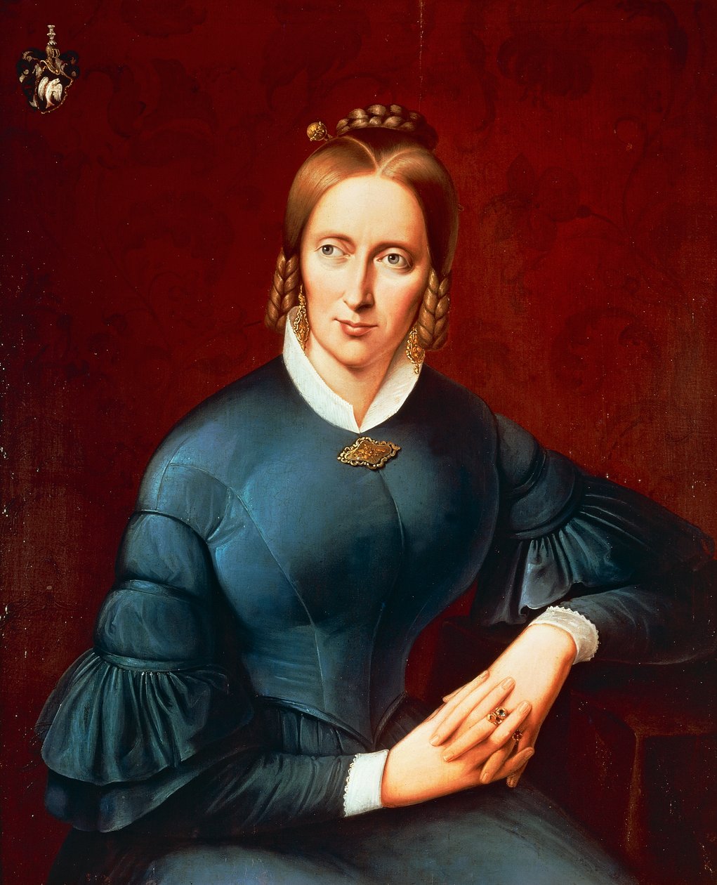 Portret van Annette von Droste-Hulshoff door Johannes Sprick