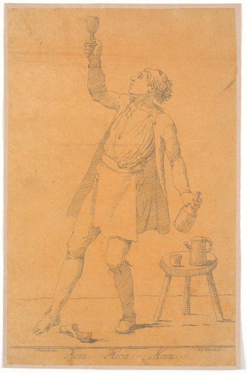 Portret van Jens Juel? Kalk door Johannes Wiedewelt