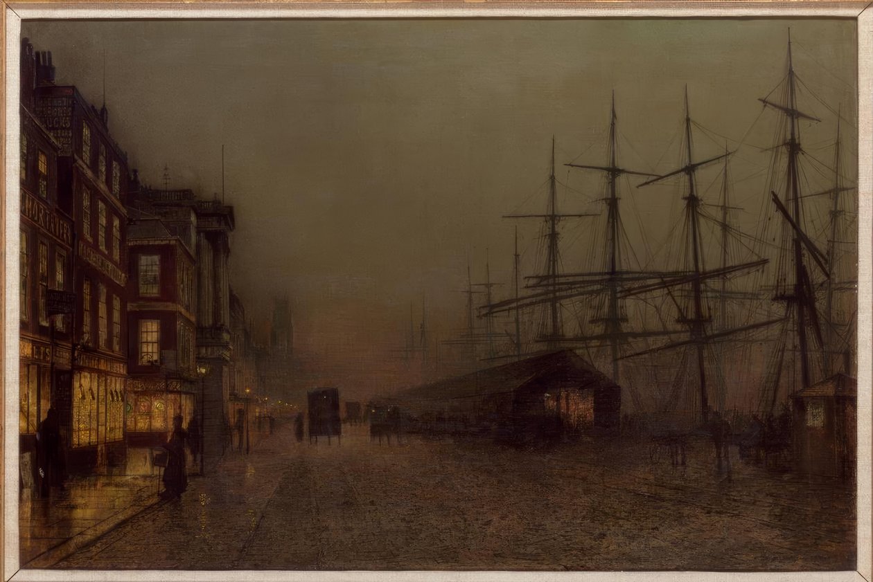 Glasgow, Clydeside door John Atkinson Grimshaw