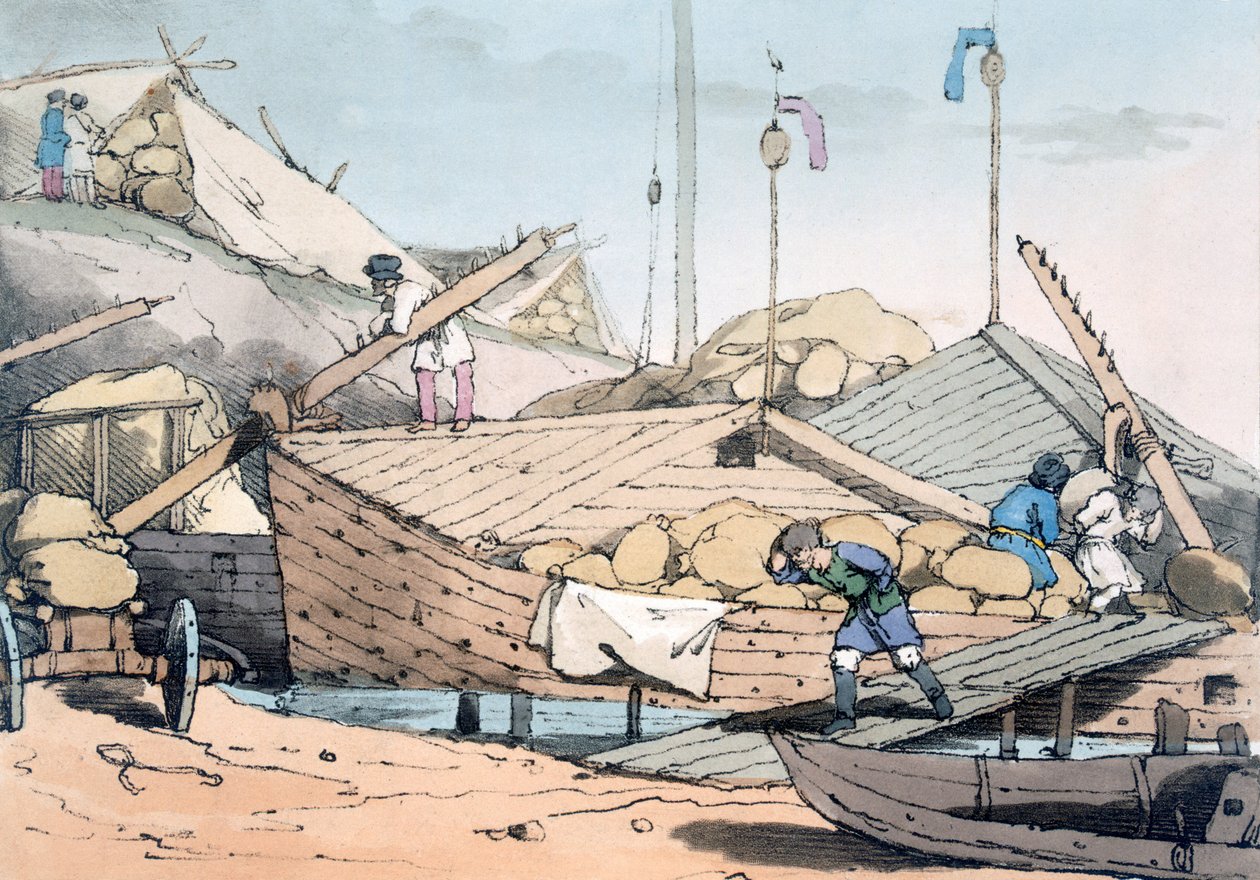 Korenbarken, 1803 door John Augustus Atkinson