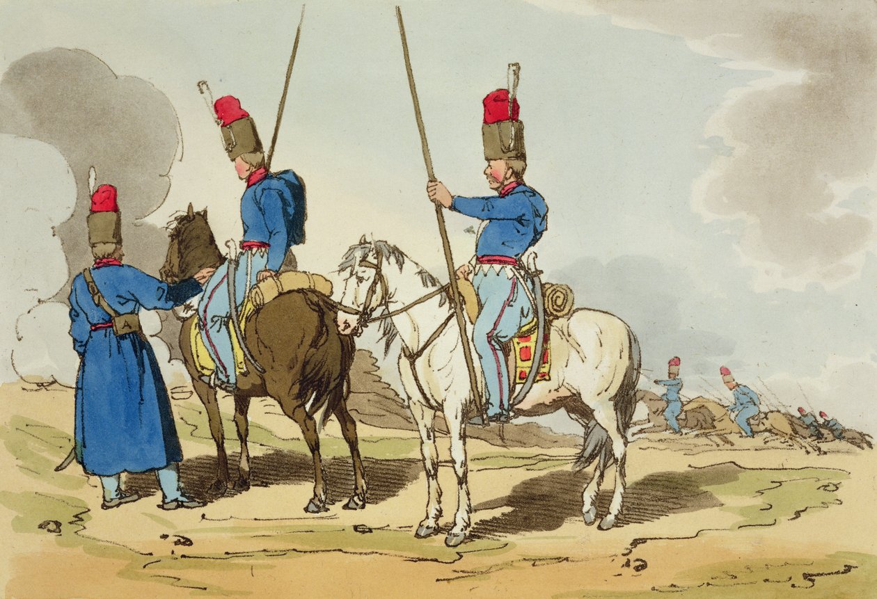 Kozakken, 1803 door John Augustus Atkinson