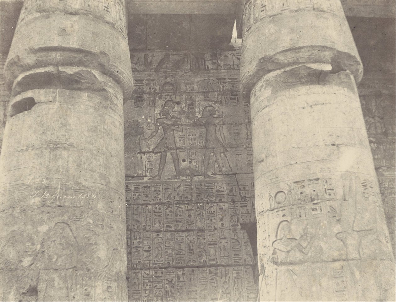 (Médinet Habou, Paleis van Ramsès Méïamoun, Linkerwand) door John Beasly Greene