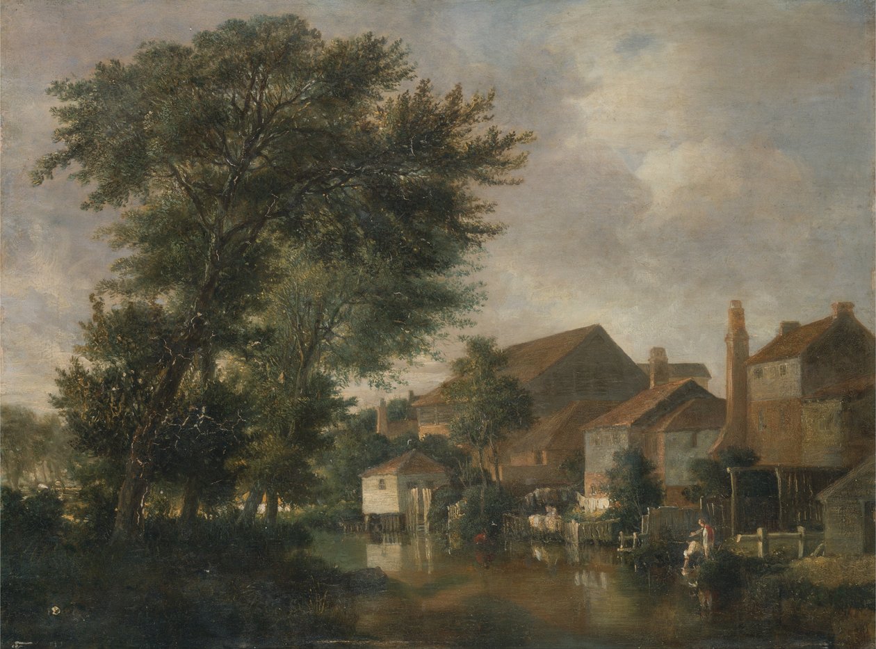 De rivier Wensum, Norwich door John Crome