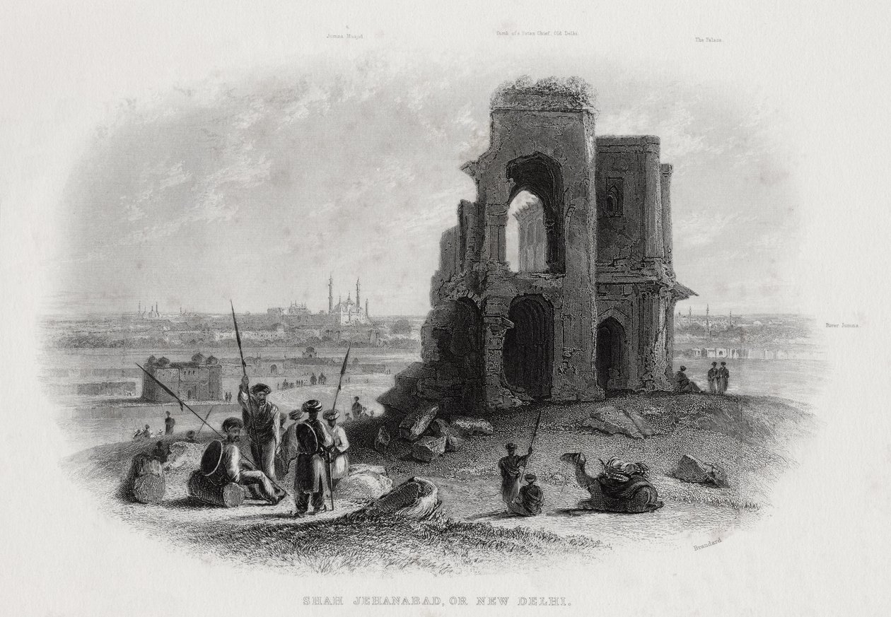 Shah Jehanabad of New Delhi, India door John Brandard