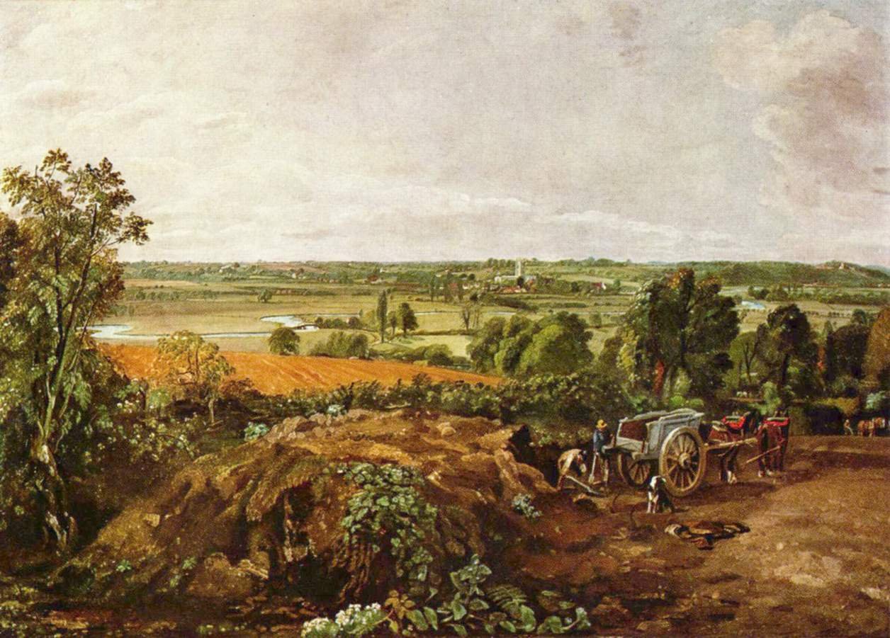 Het Stour-dal met de kerk van Dedham door John Constable