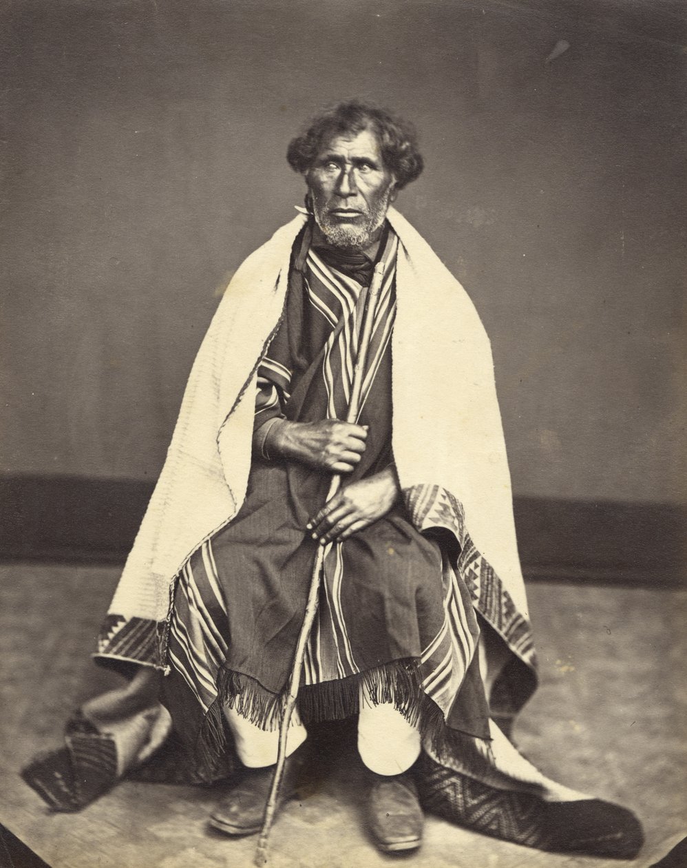 Koning van Tairoa, c.1860 door John Nicol Crombie
