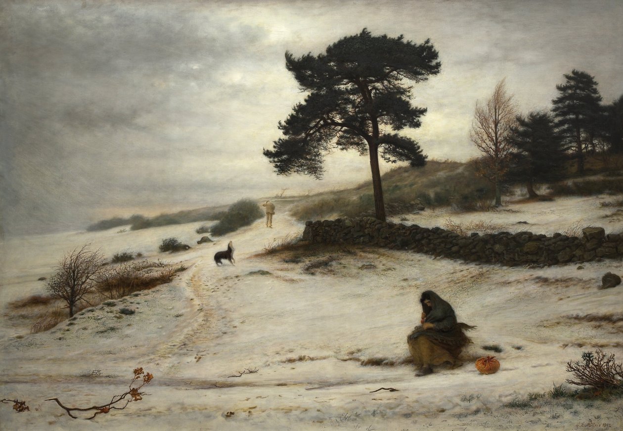 Blaas, blaas, jij winterwind door John Everett Millais