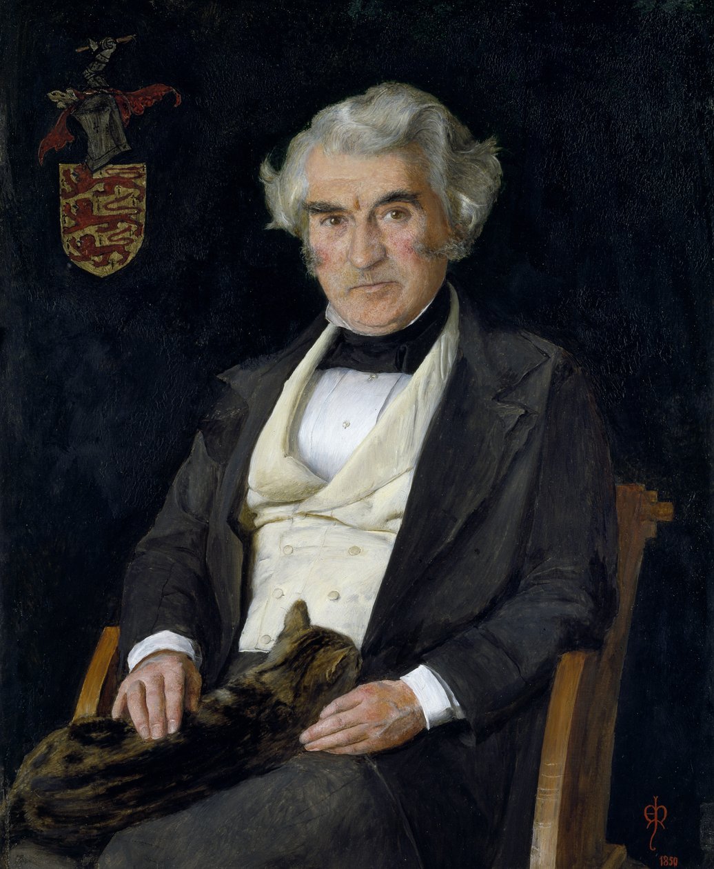 Portret van Thomas Combe, 1850 door John Everett Millais
