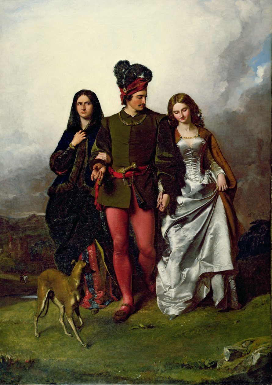 De wrede zuster, 1851 door John Faed