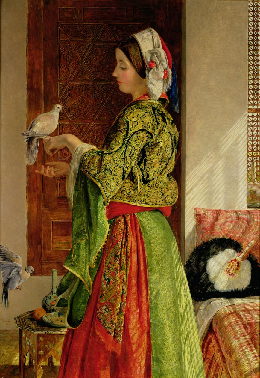 Gevangen duiven door John Frederick Lewis