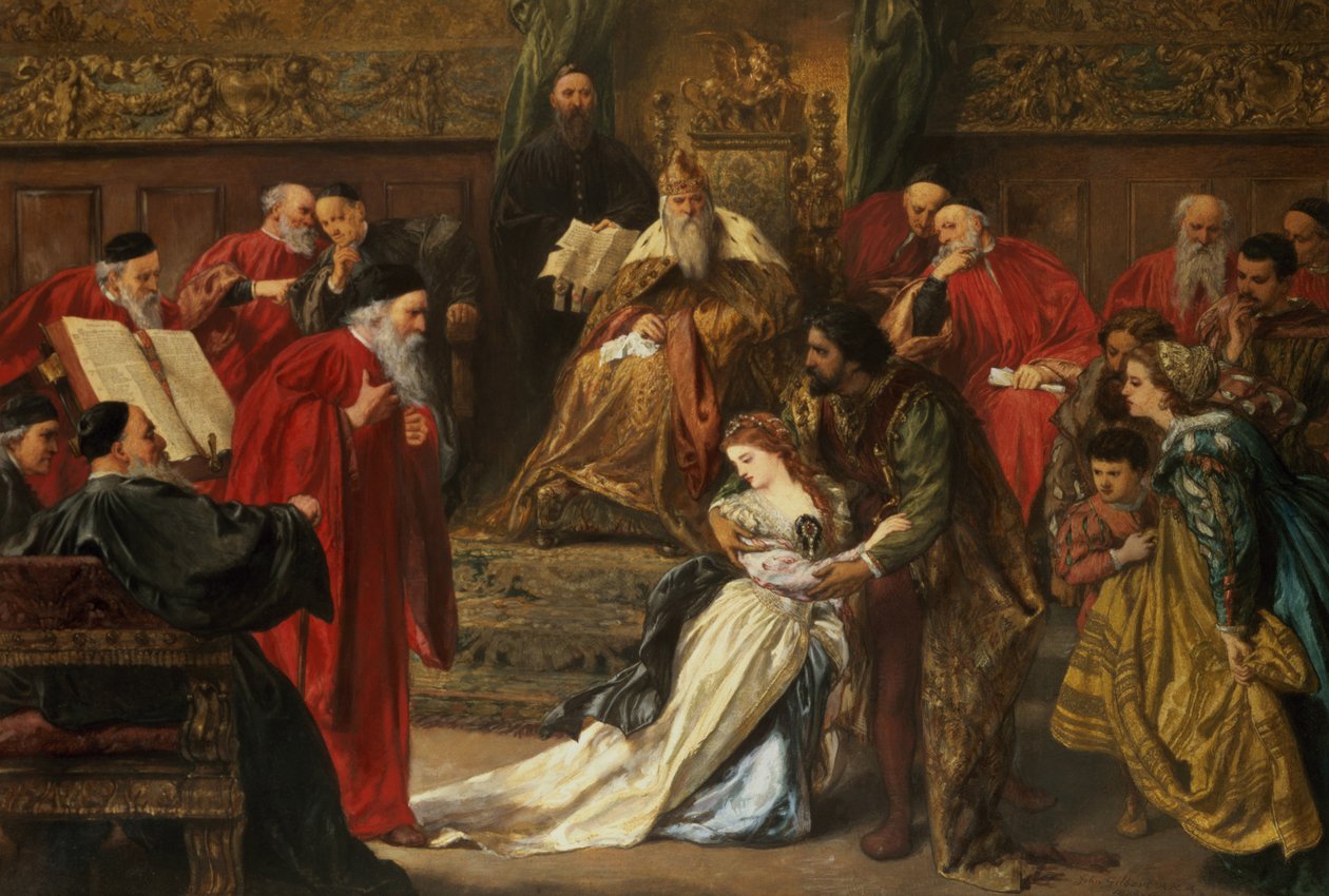 Cordelia in het Hof van Koning Lear door John Gilbert