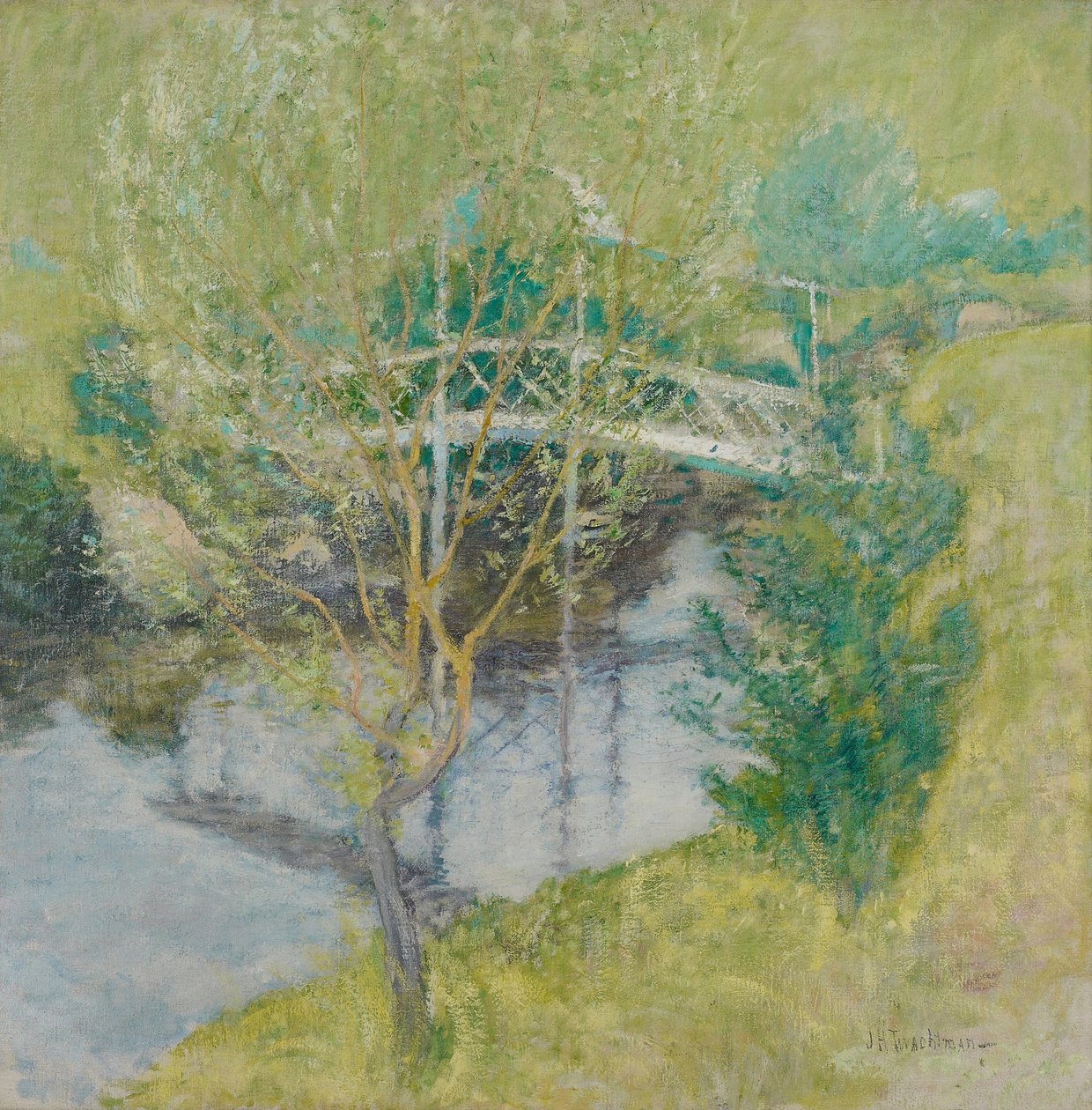 De Witte Brug door John Henry Twachtman