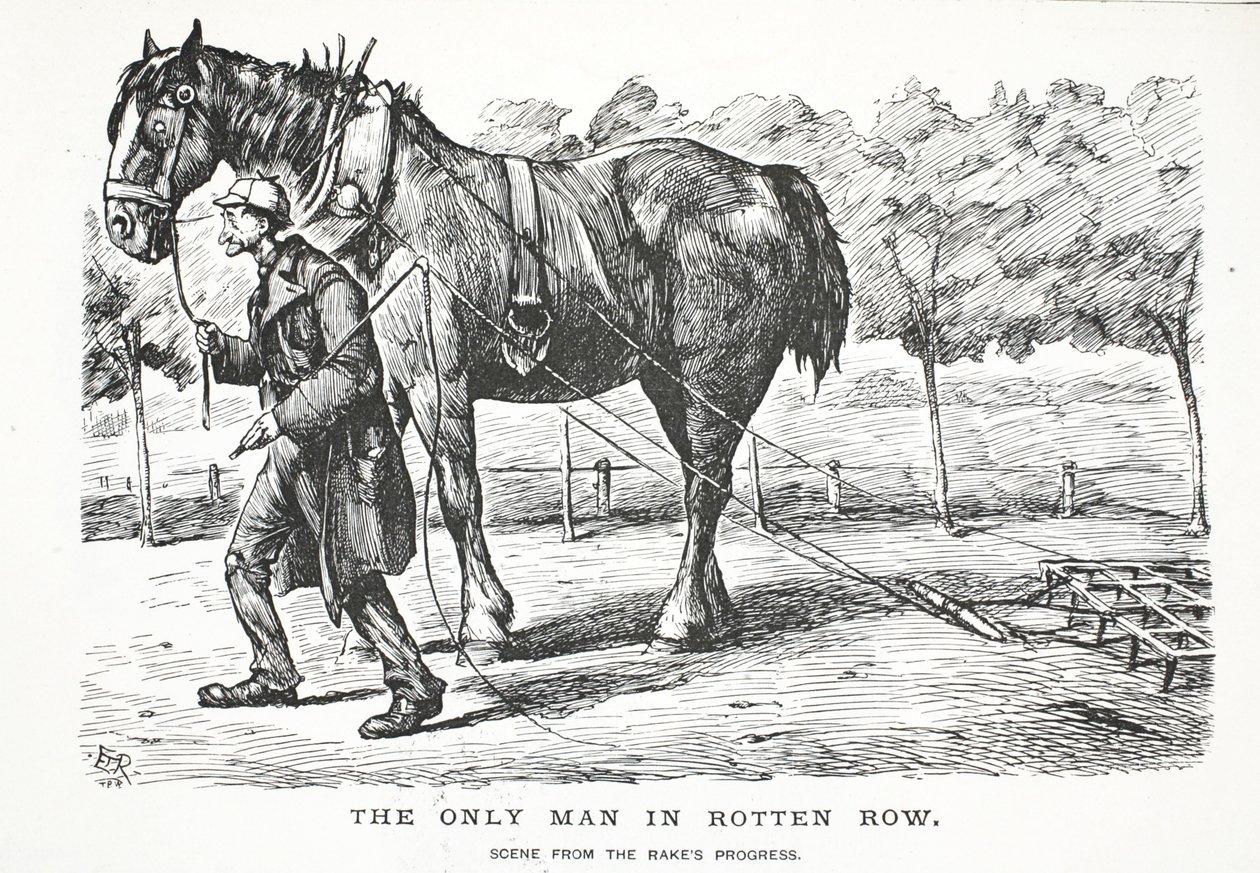 De enige man in Rotten Row door John Leech