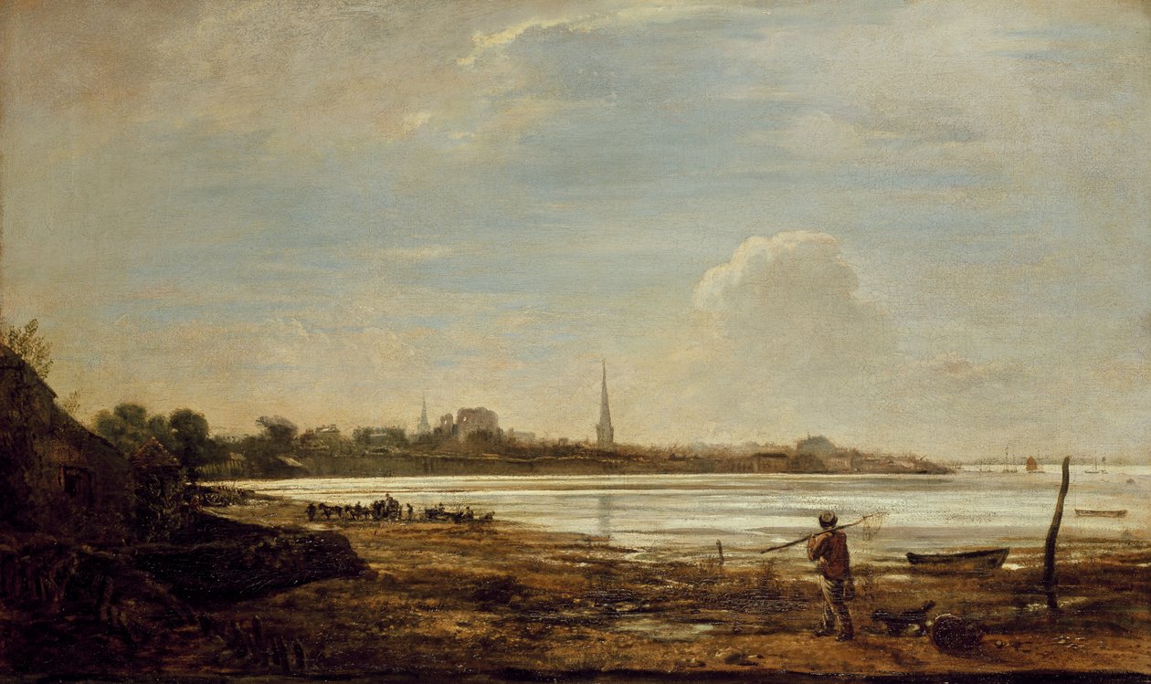 Uitzicht op Southampton, 1819 door John Linnell