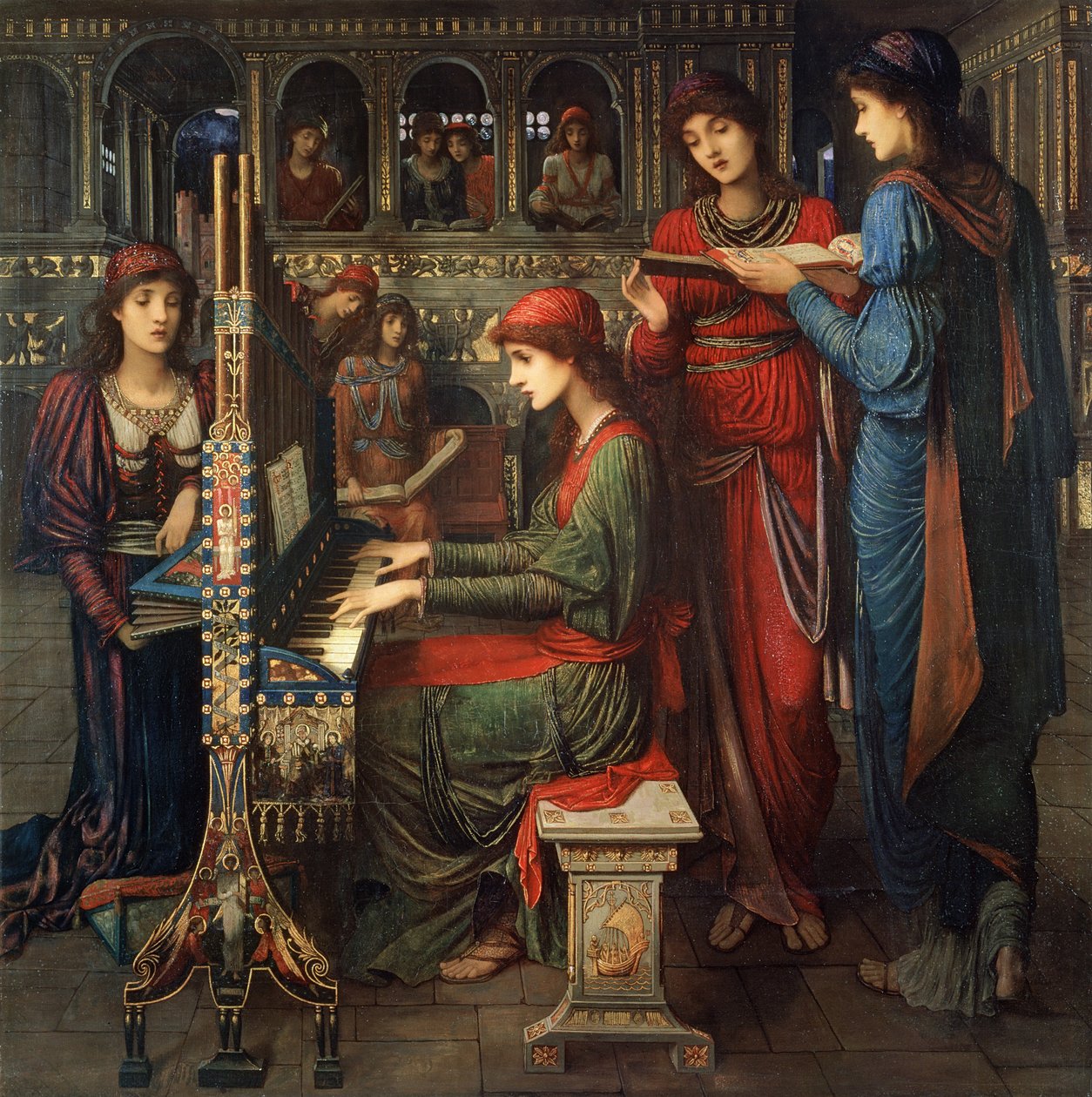 St. Cecilia, 1897 door John Melhuish Strudwick