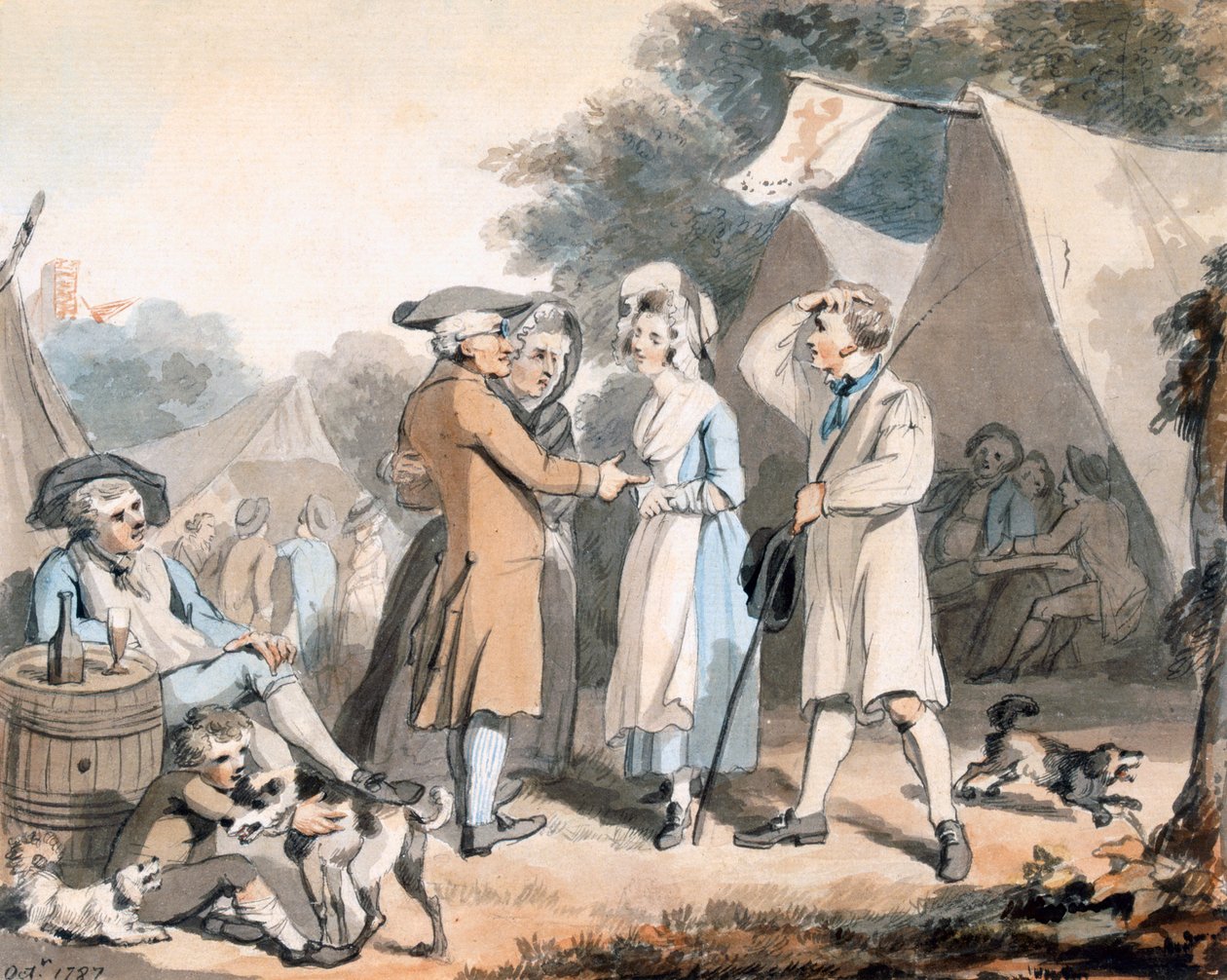 Het standbeeld, oktober 1787 door John Nixon