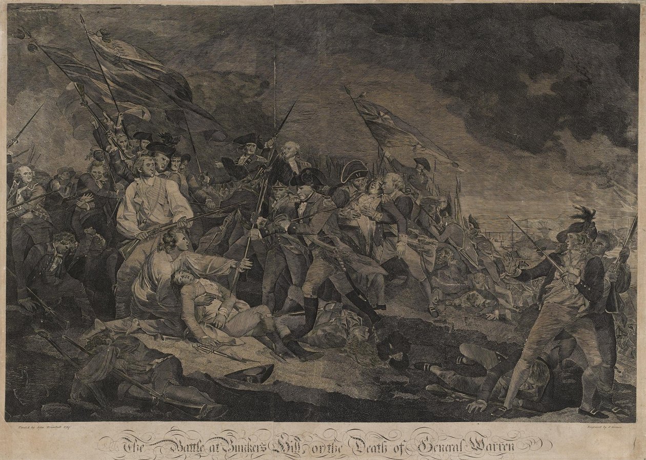 De Slag bij Bunkers Hill, of De Dood van Generaal Warren door John Norman