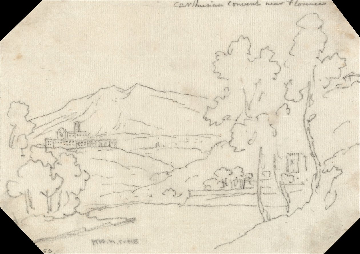 Karthuizerklooster nabij Florence door John Robert Cozens