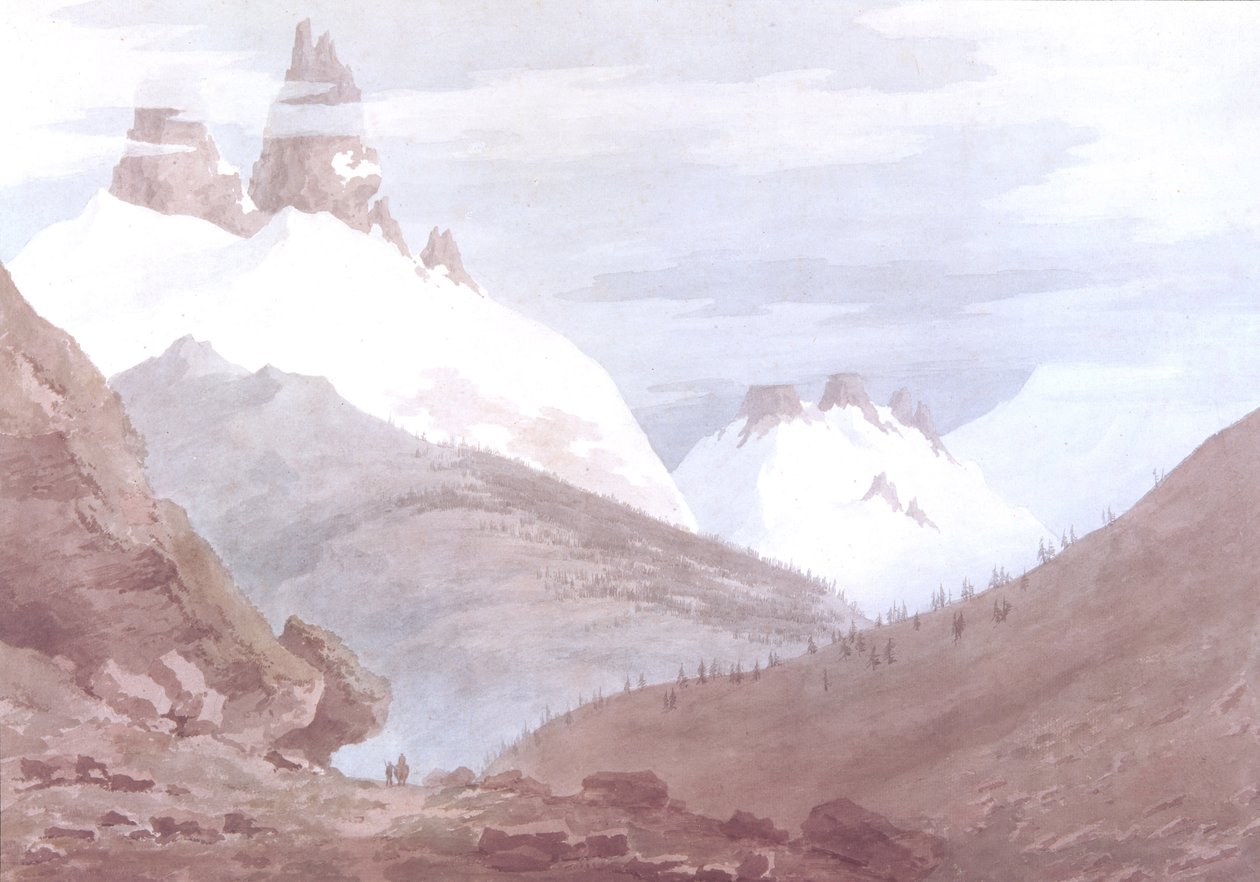 Chamonix en Martigny door John Robert Cozens