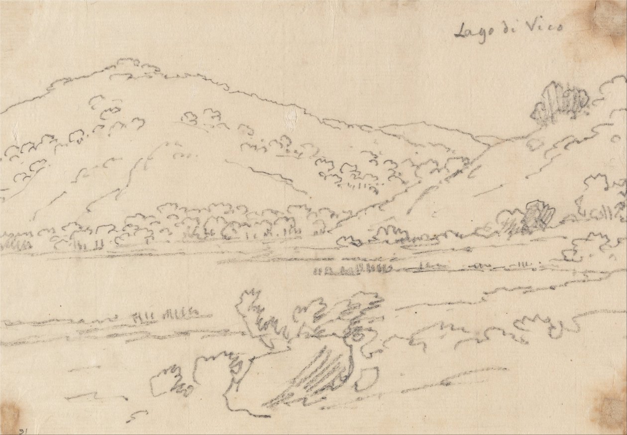 Lago di Vico door John Robert Cozens