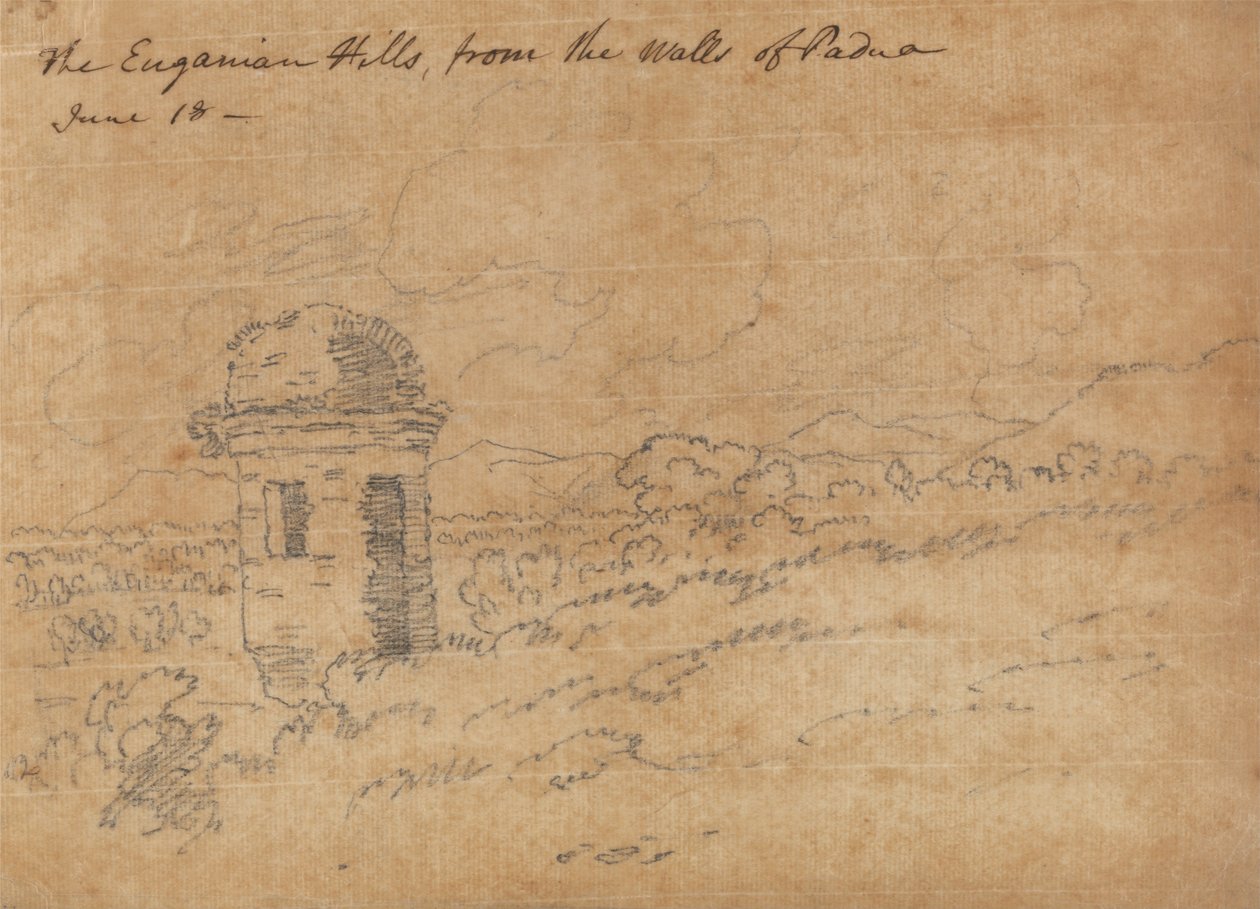 De Euganeïsche Heuvels door John Robert Cozens