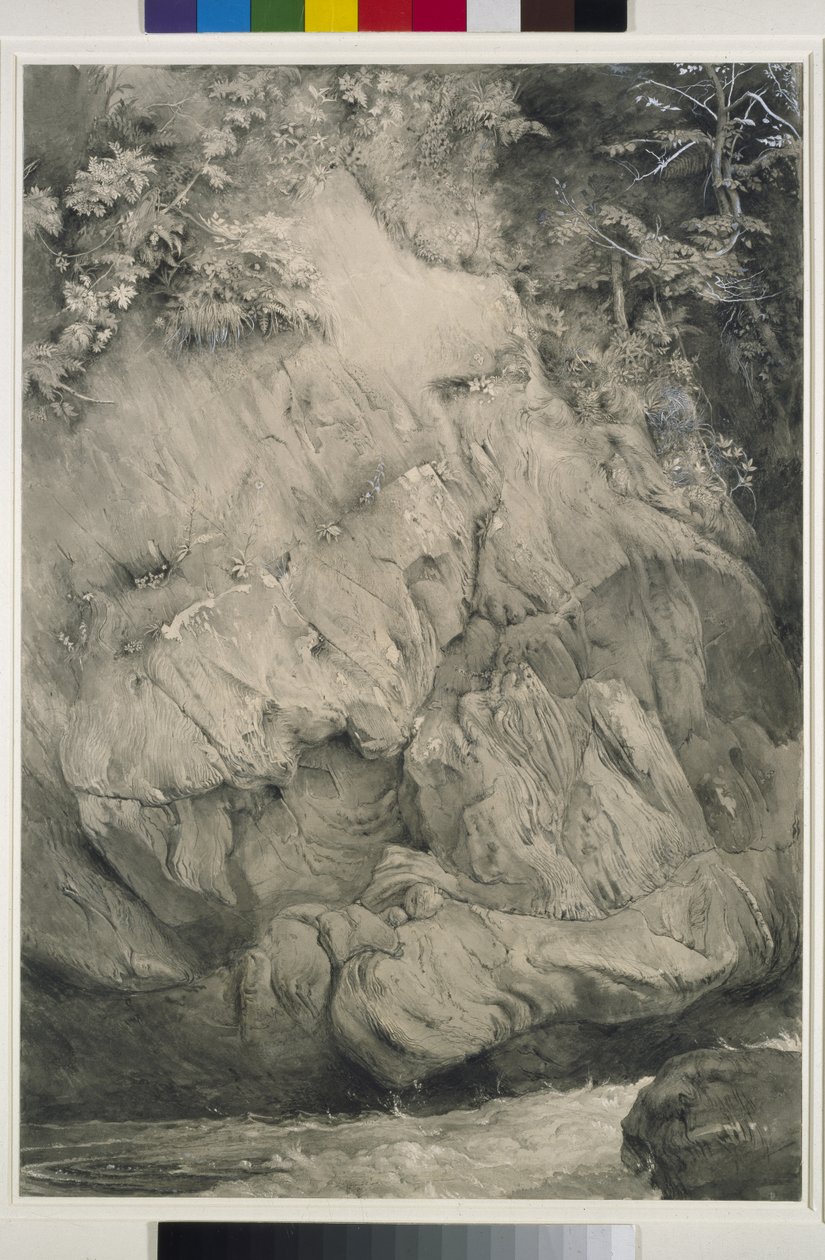 Studie van Gneiss Rots, Glenfinlas, 1853-54 door John Ruskin