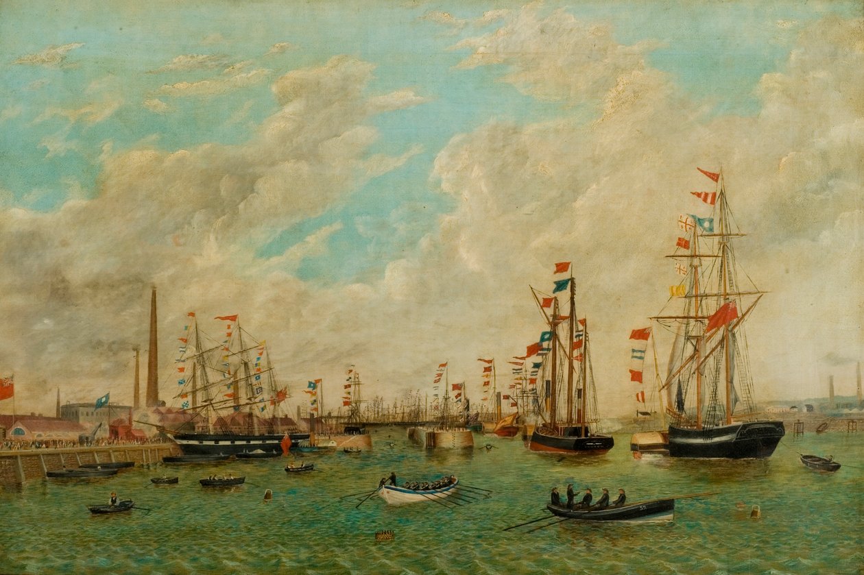 Opening van Tyne Dock, 3 maart 1859 door John Scott