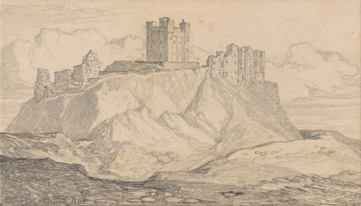 Kasteel van Bamborough, Northumberland door John Sell Cotman