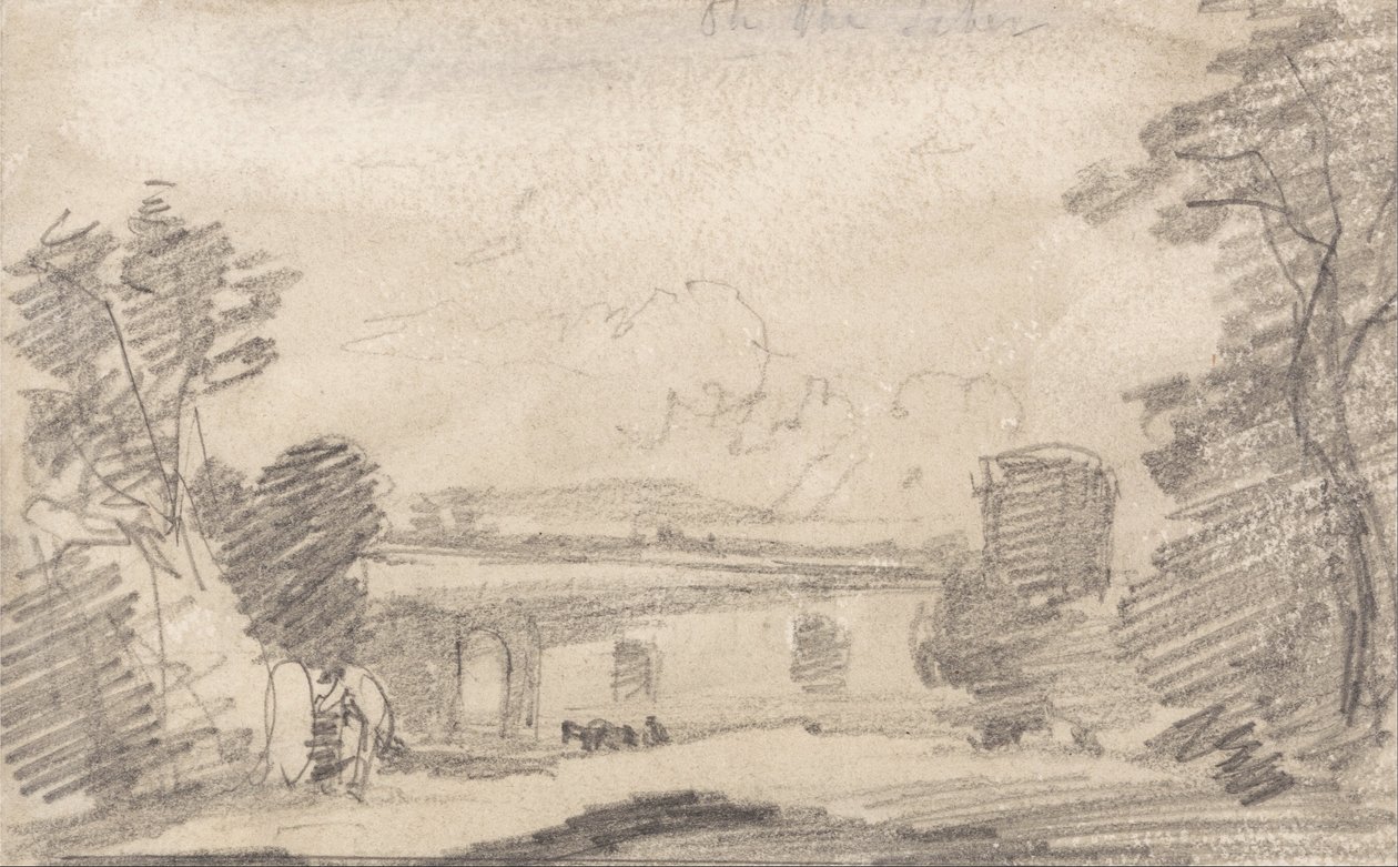 Brug en Ruïne, naar Richard Wilson; Aan de Tiber door John Sell Cotman