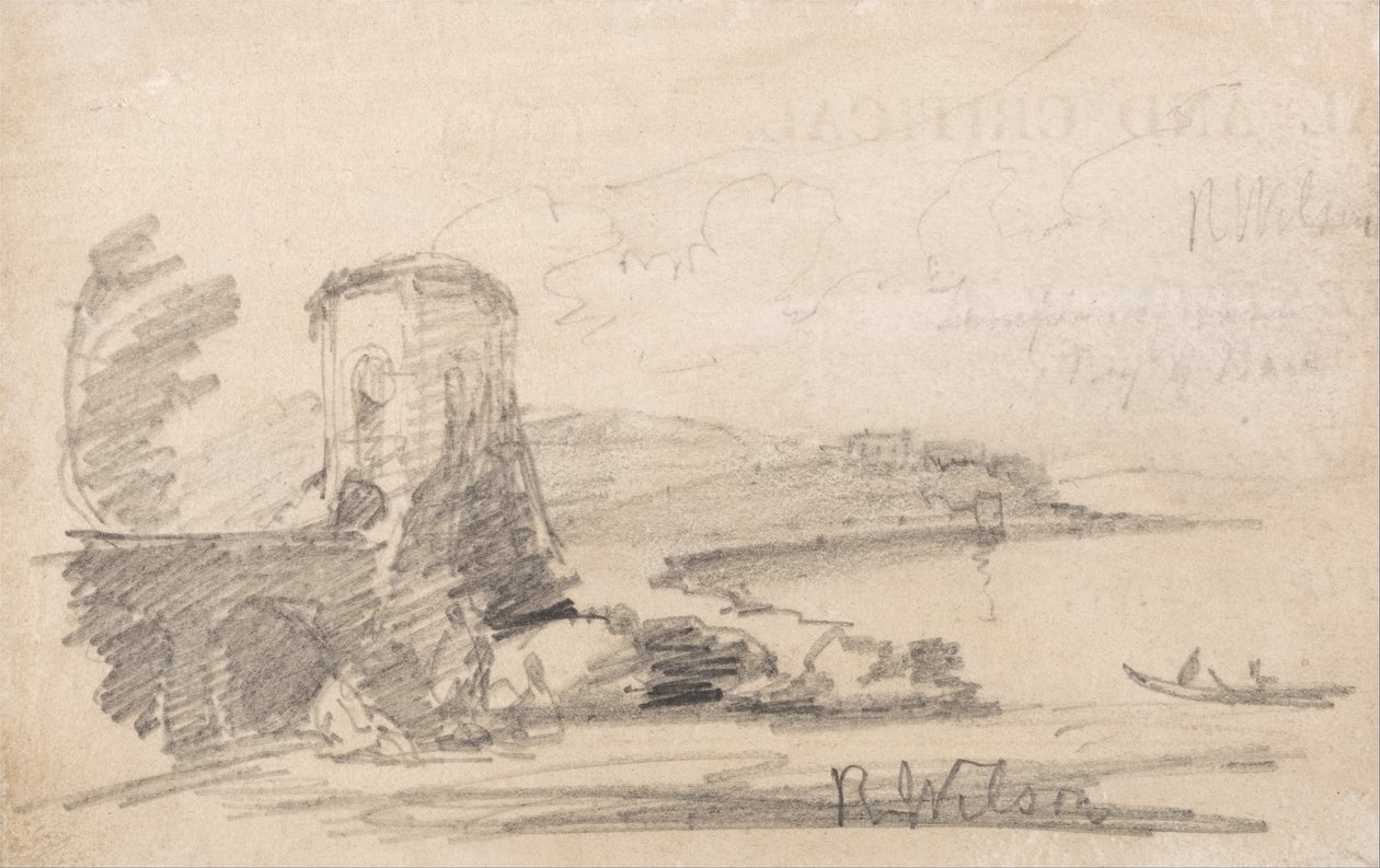 Brug en Toren, naar Richard Wilson door John Sell Cotman