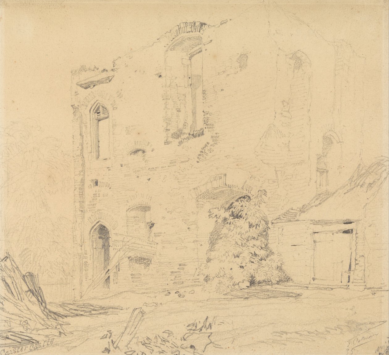 Kasteel Caister, Norfolk door John Sell Cotman