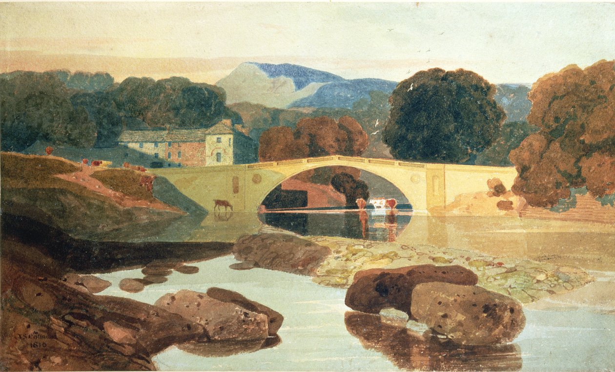 Greta Brug, Yorkshire, 1810 door John Sell Cotman