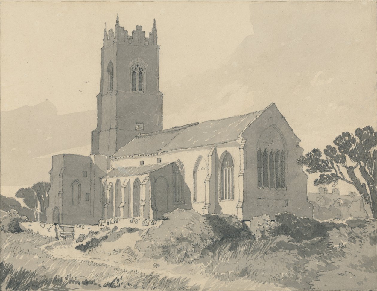 Ingham Church, Norfolk door John Sell Cotman