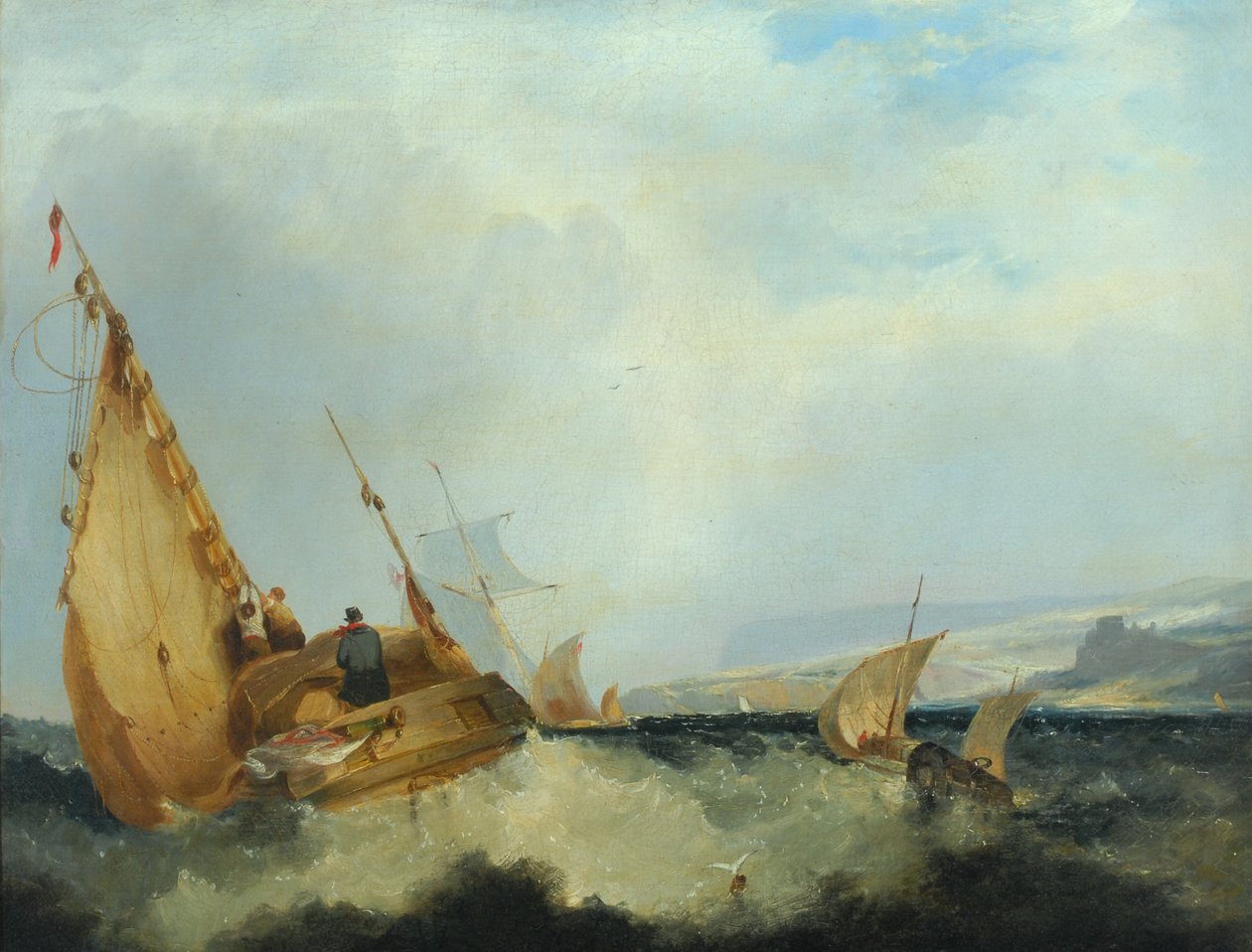 Schepen voor de kust van het Isle of Wight door John Sell Cotman