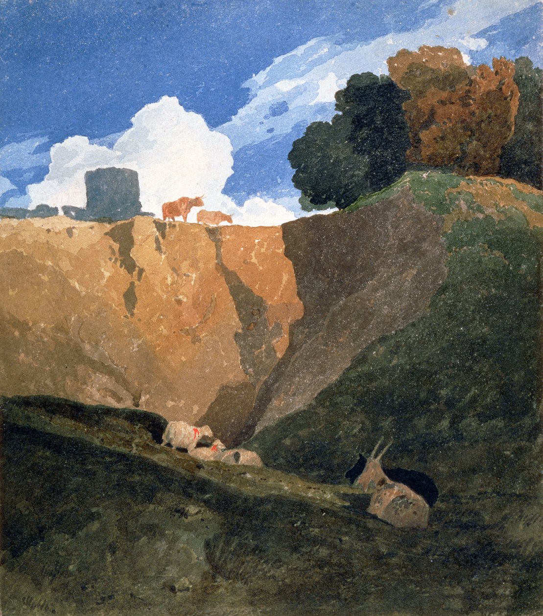 De Marl Pit, c.1809-10 door John Sell Cotman