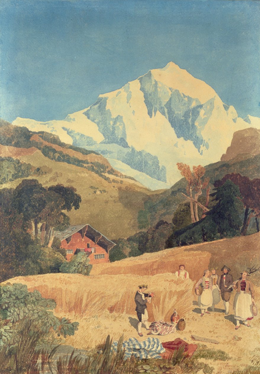Uitzicht op de Jungfrau-Horn, 1809 door John Sell Cotman