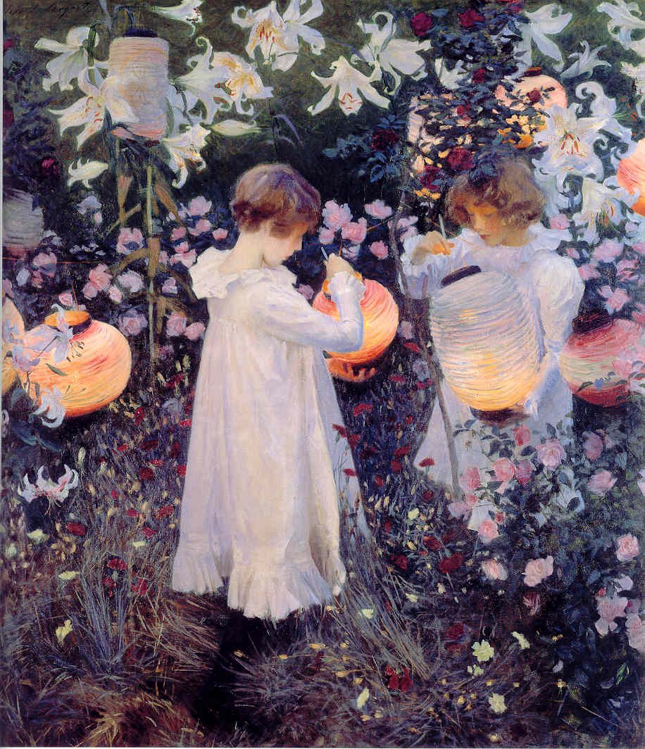 Anjer, Lelie, Lelie, Rozen door John Singer Sargent