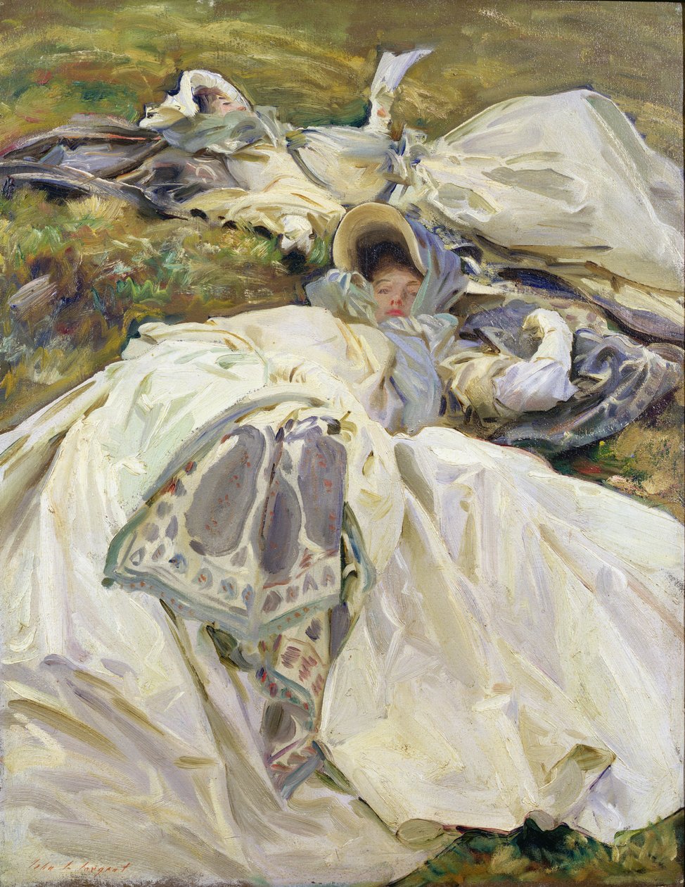 Twee Witte Jurken door John Singer Sargent