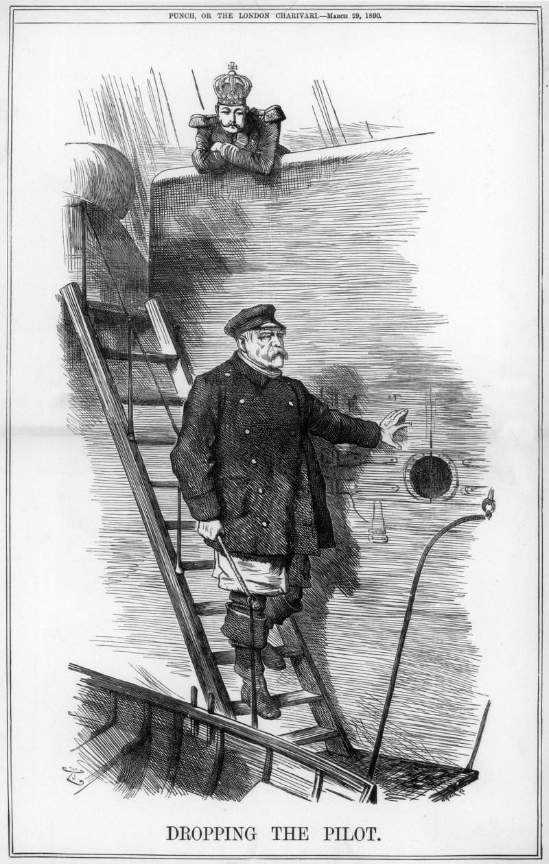De Piloot Laten Vallen, Punch 29 maart 1890 door John Tenniel