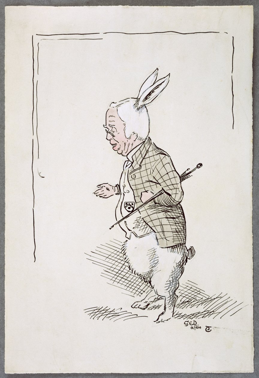 William Archibald Spooner als het Witte Konijn door John Tenniel