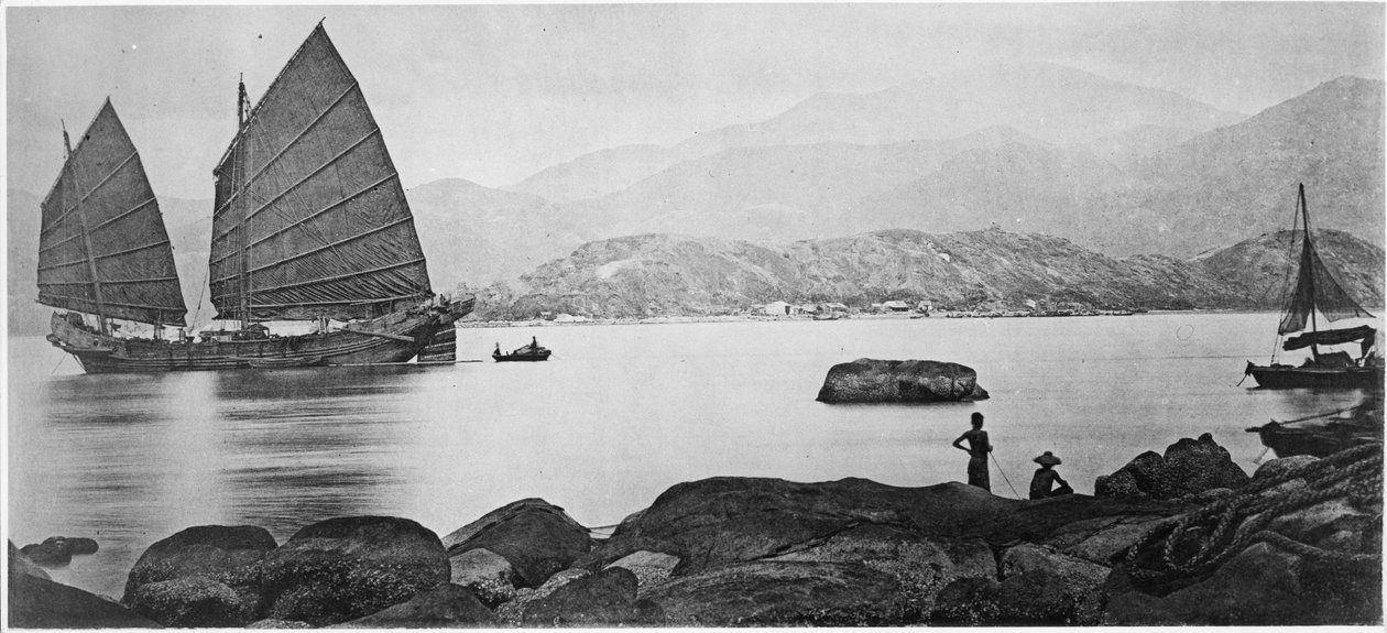Een Canton Junk, ca. 1867-72 door John Thomson