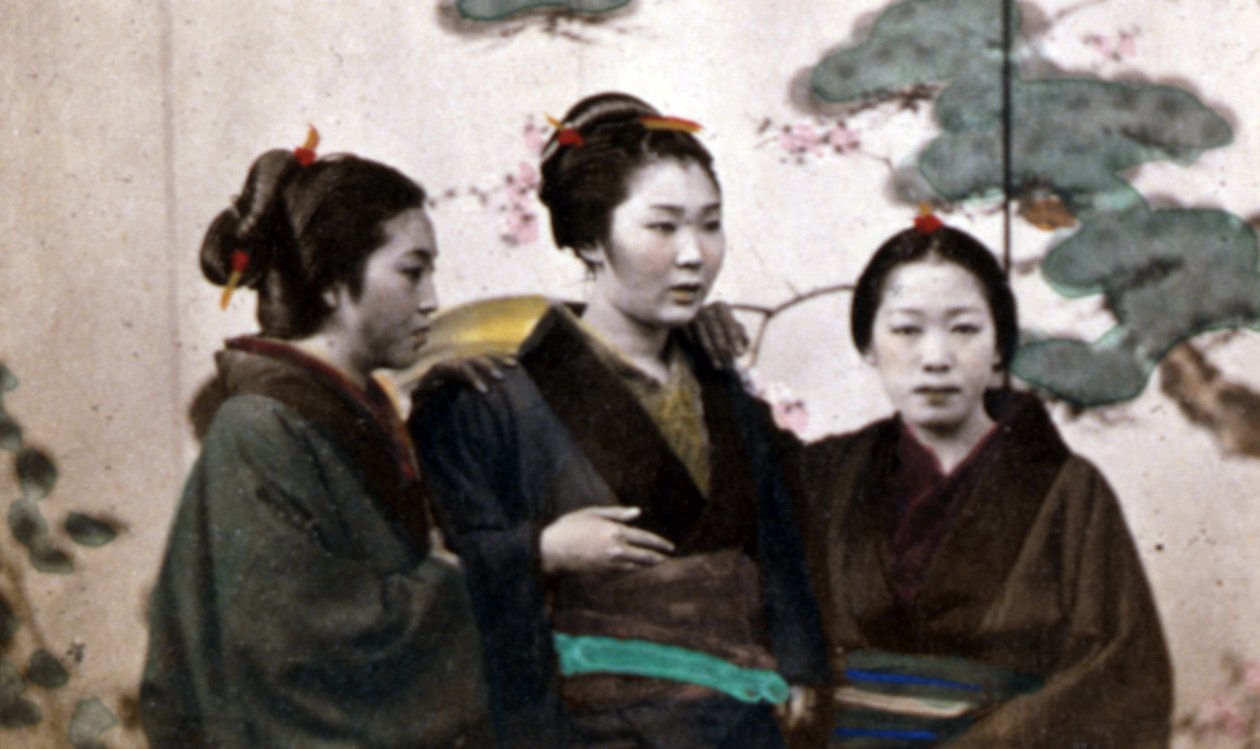 Japanse vrouwen, 1890 door John Thomson