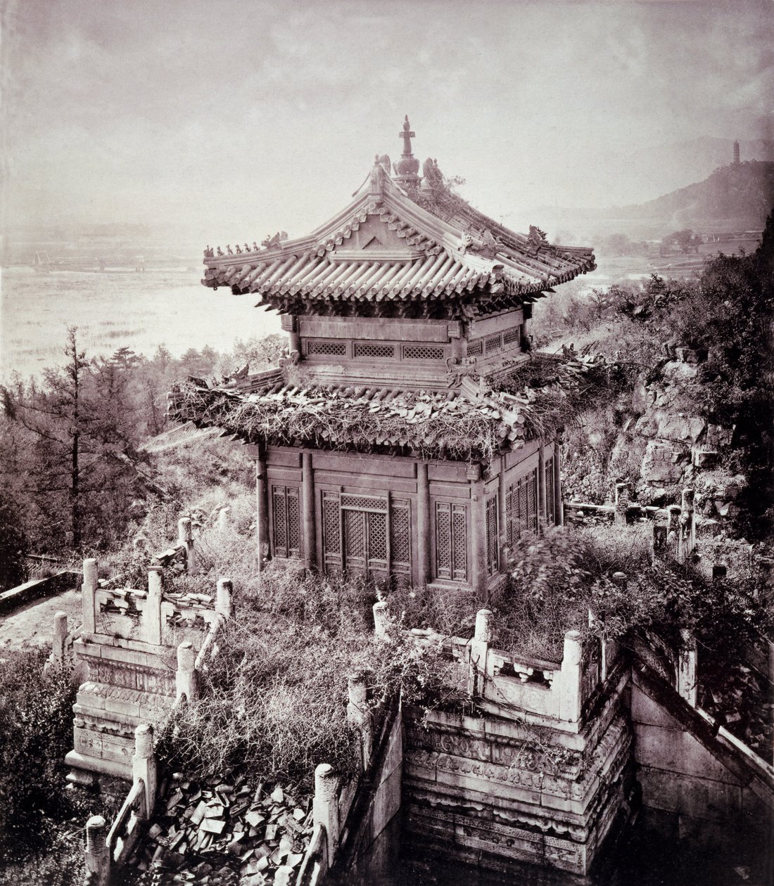 Overwoekerde Pagode, ca. 1855-65 door John Thomson