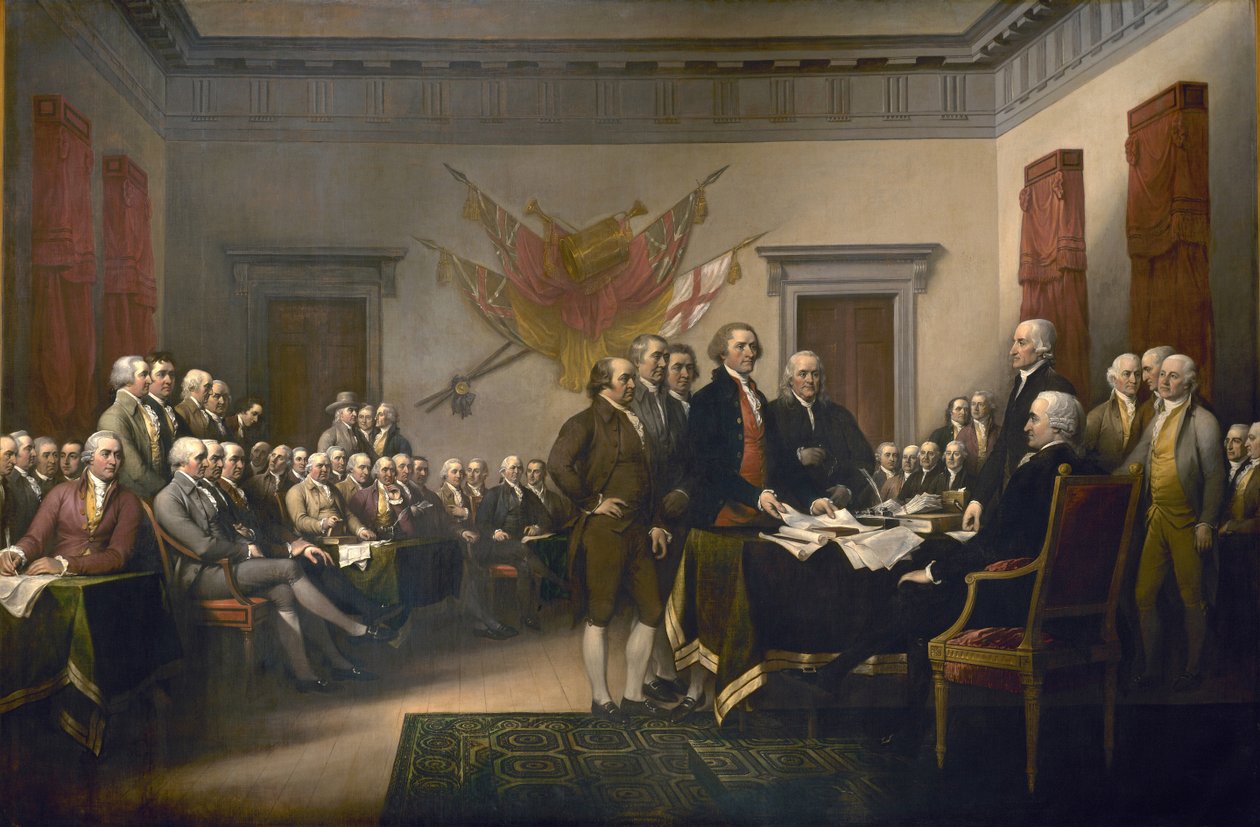 Ondertekening van de Onafhankelijkheidsverklaring, 4 juli 1776 door John Trumbull