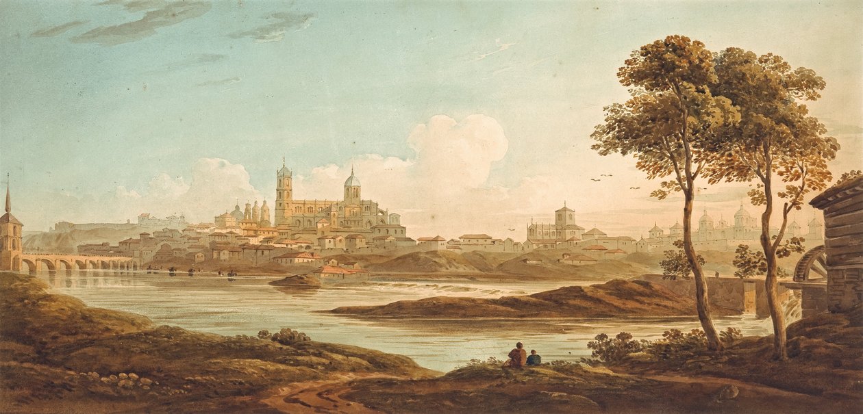 Stad aan een rivier door John Varley