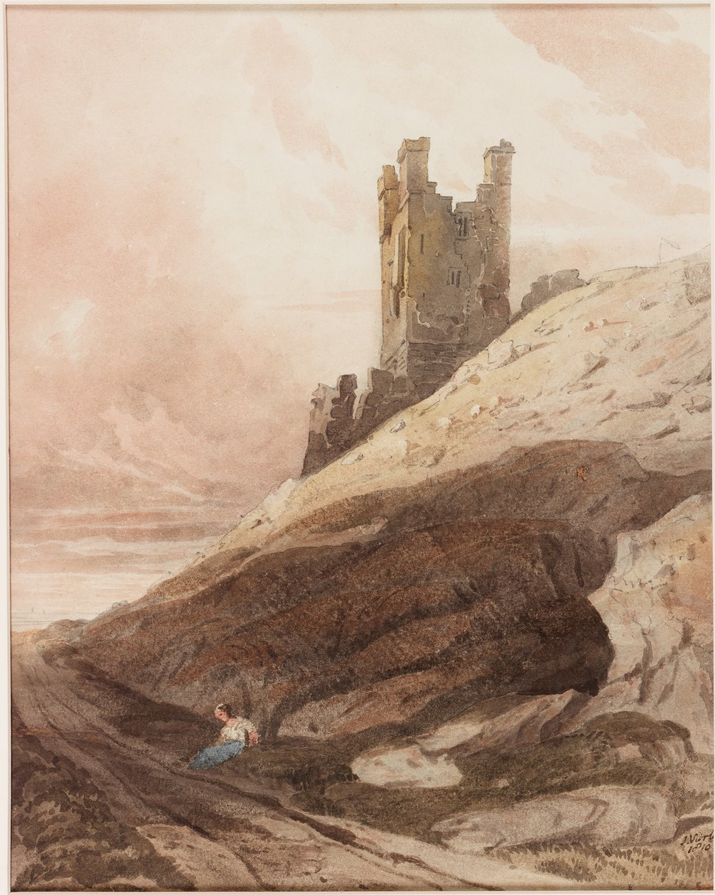 Lilburn Tower, Dunstanburgh Castle door John Varley